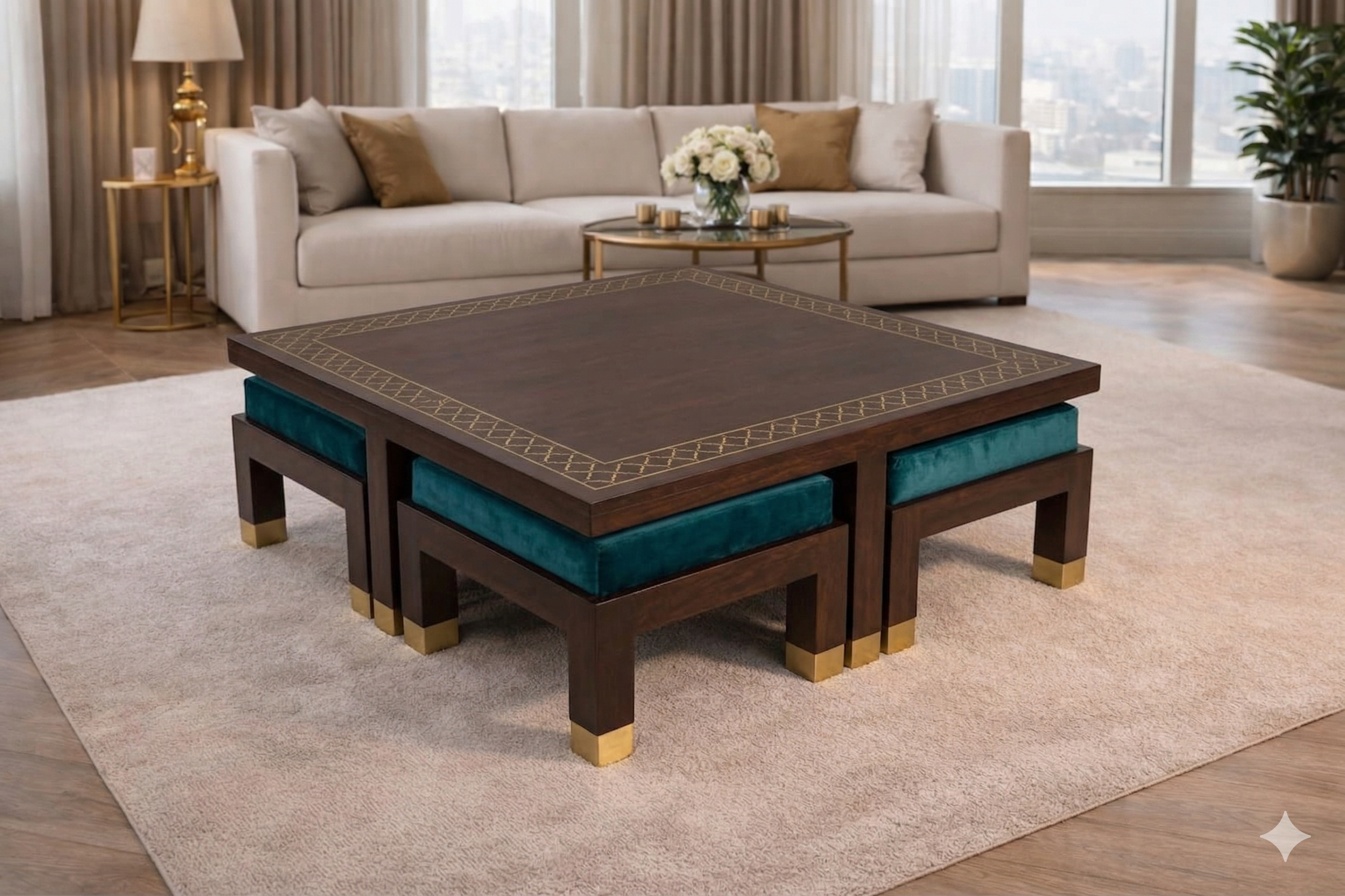 Center Table with Stool